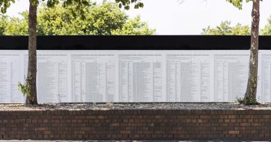 Destroyed Artwork Listing Refugee Deaths Is Back On View Destroyed Artwork Listing Refugee Deaths Is Back On View